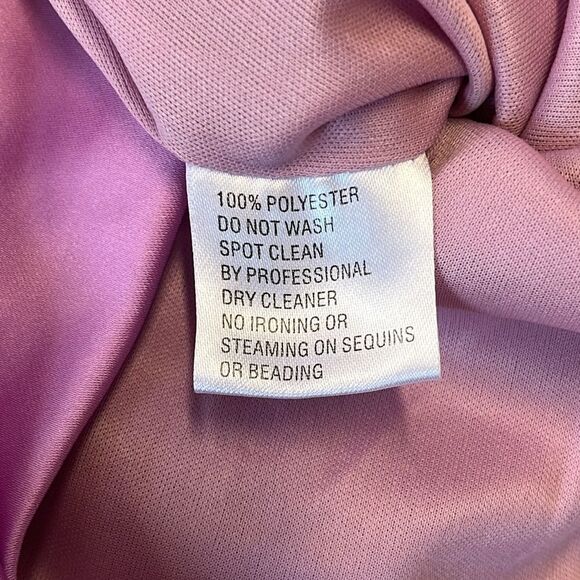 NWT IEENA Mac Duggal Orchid Mini One Shoulder Satin Dress 10 - Picture 10 of 11